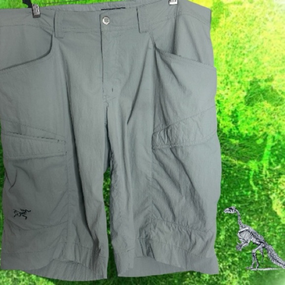 ARCTERYX MENS RAMPART LONG SZ 36 INSEAM 12 CARGO SHORTS.LIKE NEW CONDITION GREEN - Picture 4 of 13